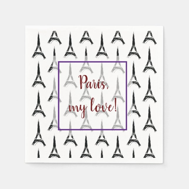 Eiffel Torn Pappersservett (Framsidan)