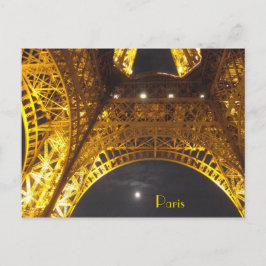 Eiffel Torn Paris av moonlight Vykort