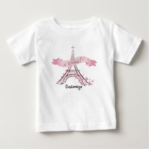 Eiffel Torn, Paris Baby Bra Jersey T-Shirt