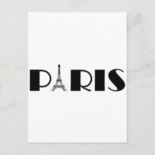 Eiffel Torn Paris Black & White Vykort