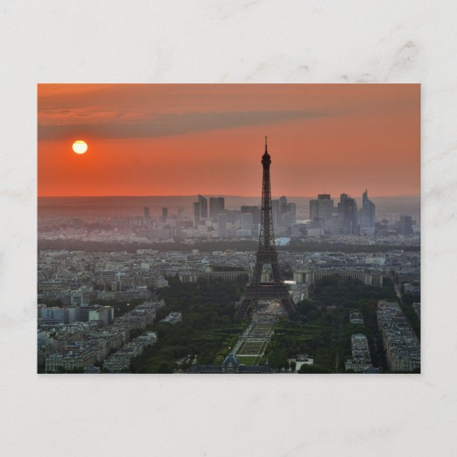 Eiffel Torn, Paris by Sunset Vykort (Framsida)