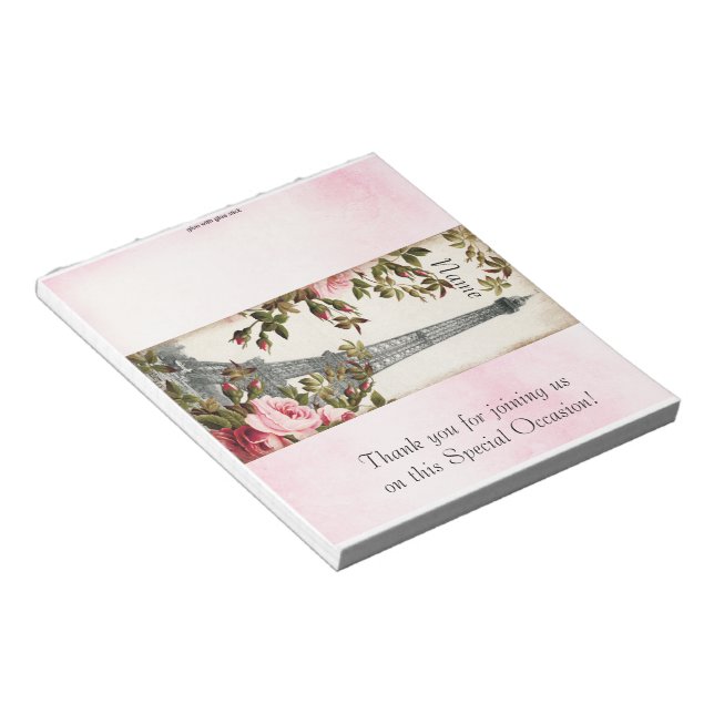 Eiffel Torn Paris Candy Pub Wrapper Party Favor Anteckningsblock (Vinklad)