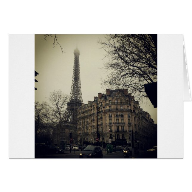 Eiffel Torn Paris City Byggnad Architecture Hälsningskort (Framsidan Horizontal)