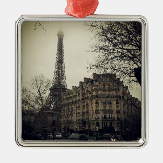 Eiffel Torn Paris City Byggnad Architecture Julgransprydnad Metall (Framsidan)