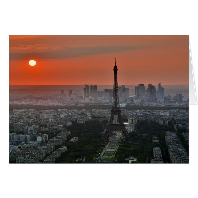 Eiffel Torn Paris Europe Travel Hälsningskort (Framsidan Horizontal)