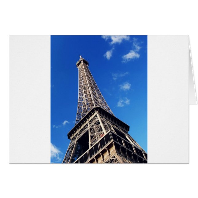 Eiffel Torn Paris Europe Travel Hälsningskort (Framsidan Horizontal)