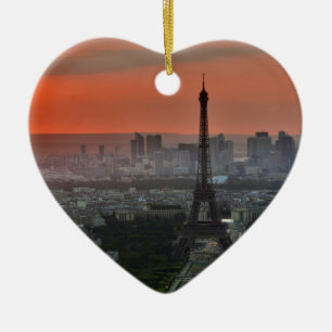 Eiffel Torn Paris Europe Travel Julgransprydnad Keramik
