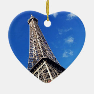 Eiffel Torn Paris Europe Travel Julgransprydnad Keramik