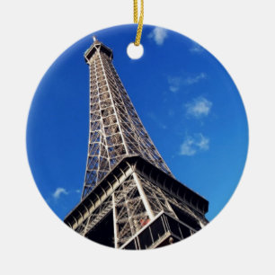 Eiffel Torn Paris Europe Travel Julgransprydnad Keramik