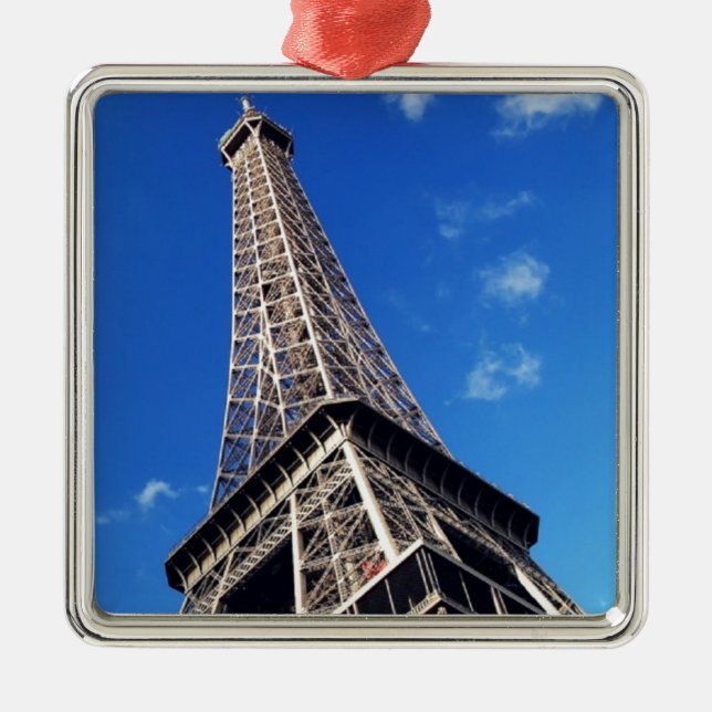 Eiffel Torn Paris Europe Travel Julgransprydnad Metall (Framsidan)