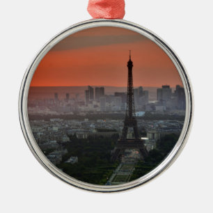 Eiffel Torn Paris Europe Travel Julgransprydnad Metall