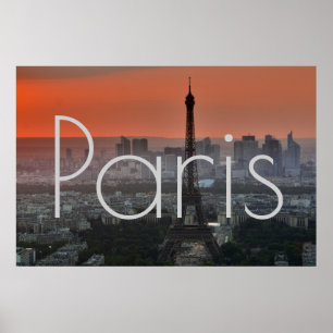 Eiffel Torn Paris Europe Travel Poster