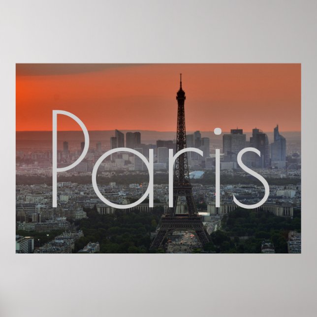 Eiffel Torn Paris Europe Travel Poster (Framsidan)