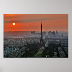 Eiffel Torn Paris Europe Travel Poster