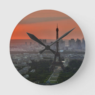 Eiffel Torn Paris Europe Travel Rund Klocka