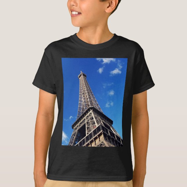 Eiffel Torn Paris Europe Travel T Shirt (Framsida)