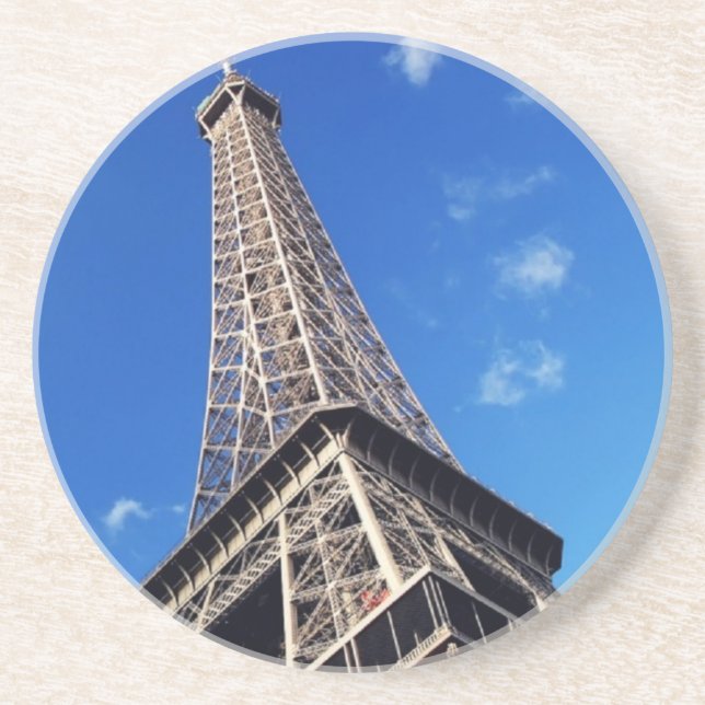 Eiffel Torn Paris Europe Travel Underlägg Sandsten (Framsidan)