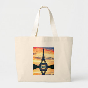 Eiffel Torn Paris Evening European Travel Jumbo Tygkasse