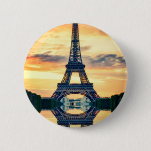 Eiffel Torn Paris Evening European Travel Knapp