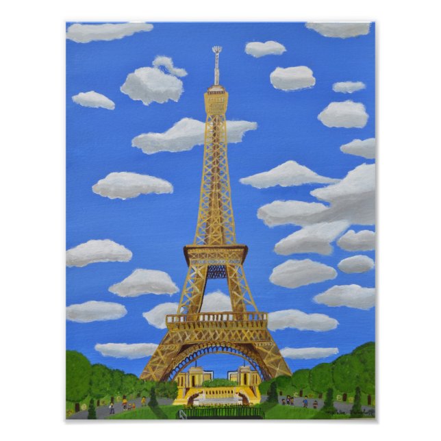 Eiffel Torn Paris Fototryck (Framsidan)