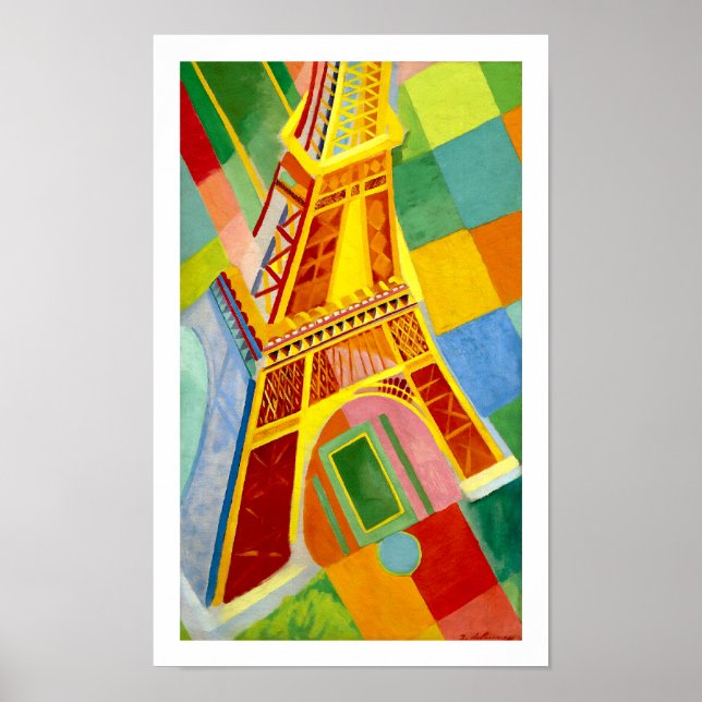 Eiffel Torn Paris, Francis av Robert Delaunay Poster (Framsidan)