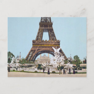 Eiffel Torn, Paris Frankrike 1889 Vykort