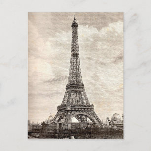 Eiffel Torn Paris Frankrike 1889 Vykort