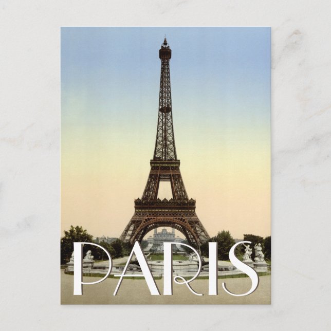 Eiffel Torn, Paris, Frankrike Anpassningsbar Text Vykort (Framsida)