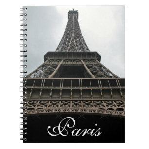 Eiffel Torn Paris, Frankrike Anteckningsbok Med Spiral