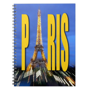Eiffel Torn Paris Frankrike Anteckningsbok Med Spiral