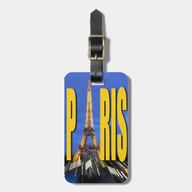 Eiffel Torn Paris Frankrike Bagagebricka (Vertikal Framsida)