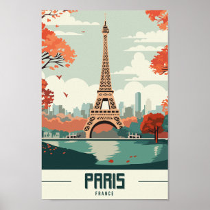 Eiffel Torn Paris Frankrike Berömd Travel Ställe Poster