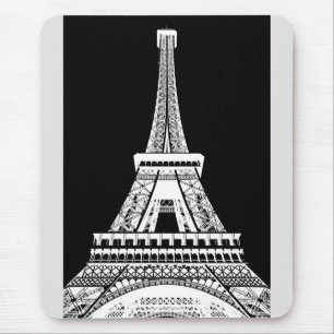 Eiffel Torn Paris Frankrike Black & White Pop Art Musmatta