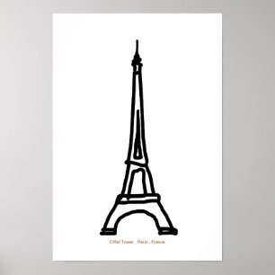 Eiffel torn Paris/Frankrike för murar Poster