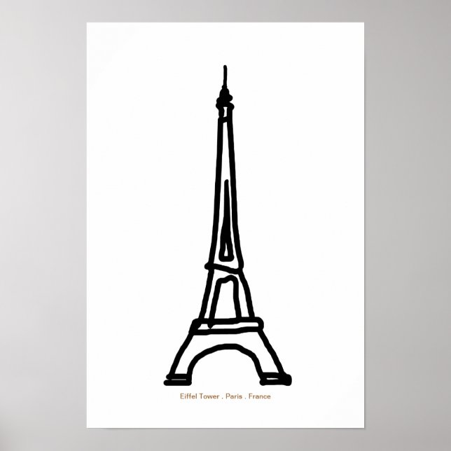 Eiffel torn Paris/Frankrike för murar Poster (Framsidan)