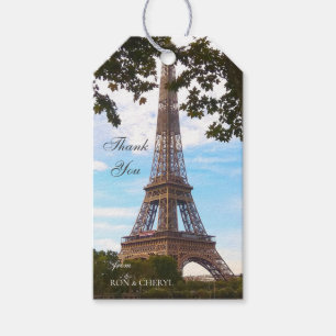 Eiffel Torn Paris Frankrike Gift Märkres Presentetikett
