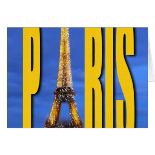 Eiffel Torn Paris Frankrike Hälsningskort