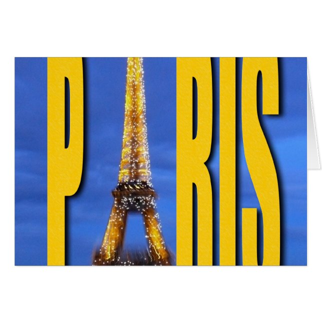 Eiffel Torn Paris Frankrike Hälsningskort (Framsidan Horizontal)