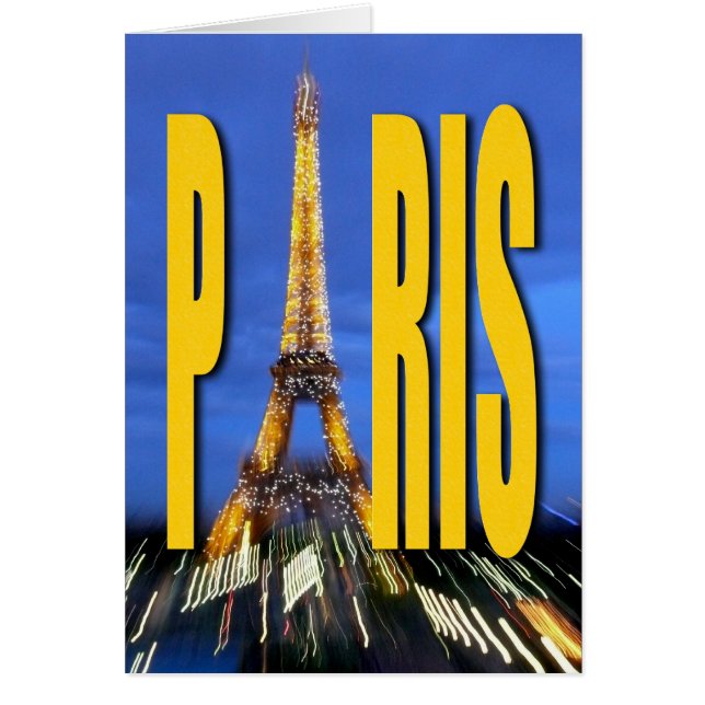 Eiffel Torn Paris Frankrike Hälsningskort (Framsidan)