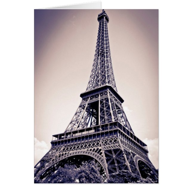 Eiffel torn, Paris, Frankrike Hälsningskort (Framsidan)