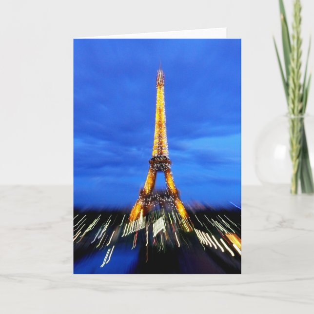 Eiffel Torn Paris Frankrike Helgkort (Framsida)