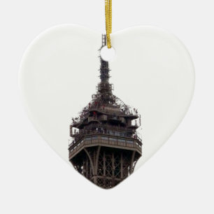 Eiffel Torn Paris Frankrike Julgransprydnad Keramik