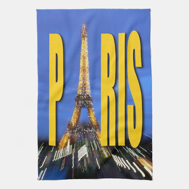 Eiffel Torn Paris Frankrike Kökshandduk (Vertikal)