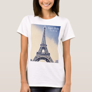 Eiffel Torn Paris Frankrike Landmark T Shirt