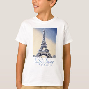 Eiffel Torn Paris Frankrike Landmark T Shirt