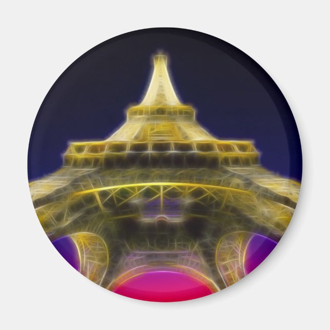 Eiffel Torn, Paris, Frankrike Magnet (Framsidan)