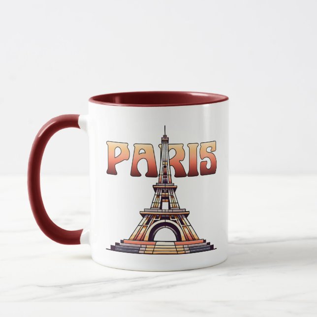Eiffel Torn Paris Frankrike Mugg (Vänster)