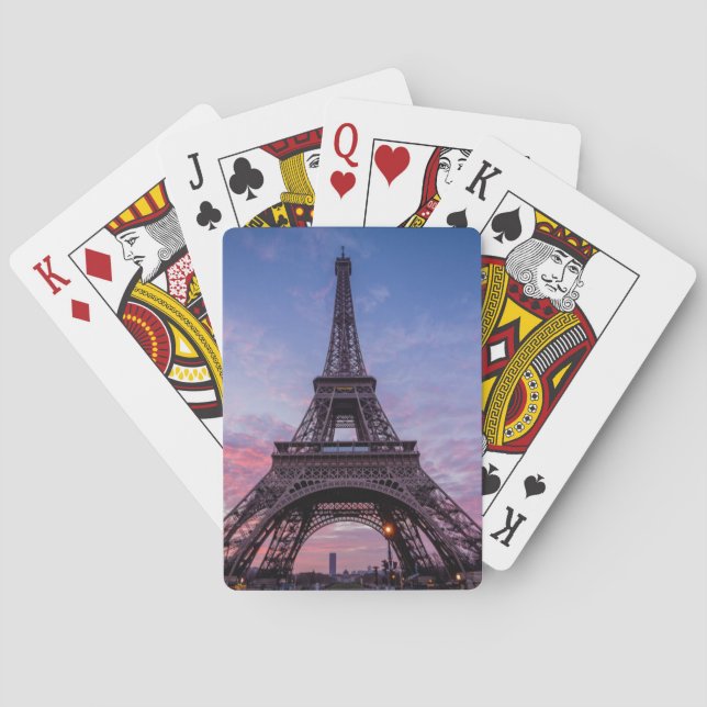 Eiffel Torn Paris Frankrike Photo Casinokort (Baksidan)