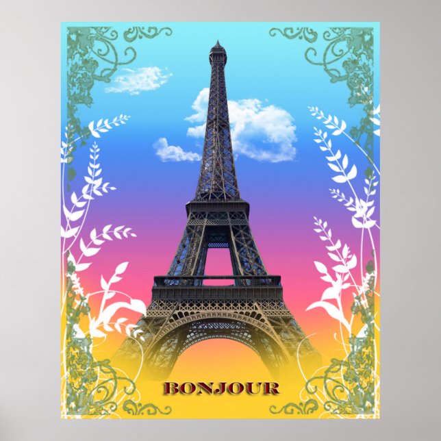 eiffel-torn-paris-frankrike poster (Framsidan)