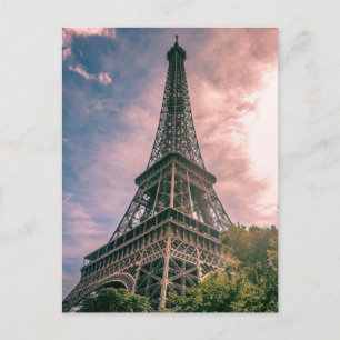 Eiffel Torn Paris Frankrike Scenia Photo Postcard Vykort